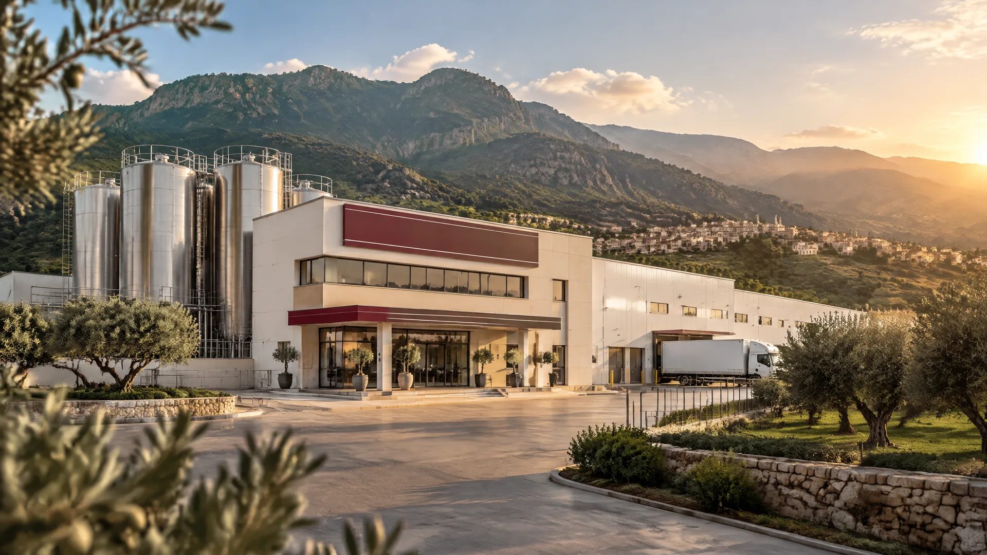 Illustration de la fromagerie et de son environnement montagneux